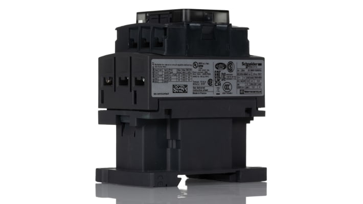 Contattore Schneider Electric LC1D09B7, 3 poli, 9 A, 4 kW, 24 V c.a. per automazione industriale - Resistente e affidabile, con durata meccanica di 15M cicli.