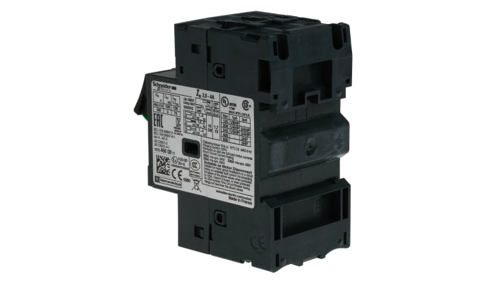 Interruttore automatico di protezione motore Schneider Electric GV2ME08, 690 V, 2,5-4 A TeSys. Ideale per compressori e produzione alimentare.