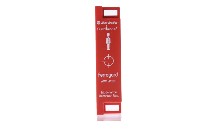 Interruttore di sicurezza senza contatto Allen Bradley Guardmaster 440N-A02025, tipo magnetico, protezione IP67, dimensioni 15 mm x 37 mm.