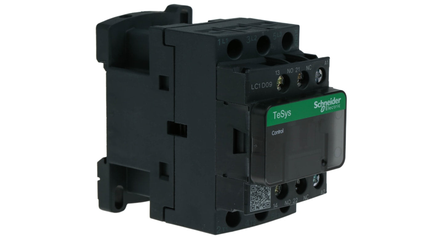 Contattore Schneider Electric LC1D09F7, 3P, 9A, 4kW, 110V CA - Ideale per motori HVAC e applicazioni industriali - Alta affidabilità e installazione rapida.