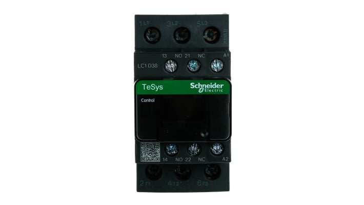 Contattore Schneider Electric LC1D38F7, 3P 38A 18,5 kW 110V CA - Serie TeSys D: affidabile e facile da installare per applicazioni industriali.