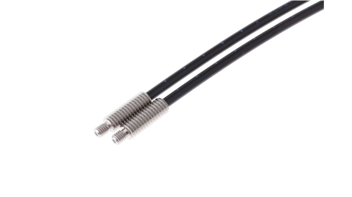 Sensore per fibre ottiche Baumer FSE 200C1Y00, tipo riflettivo, lunghezza 2 m, operante da -30 a +70 °C, con collegamento elettrico via cavo.