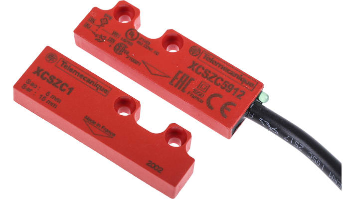 Interruttore di sicurezza magnetico Telemecanique Sensors XCSDMC5912 - 24V cc, distanza di commutazione 5 mm, IP66. Ideale per CNC e industria manifatturiera.
