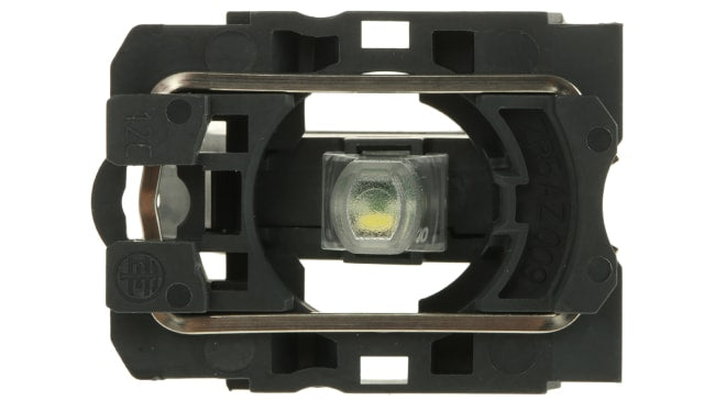 Blocco contatti luminoso LED bianco Schneider Electric, tensione 230-240V, serie Harmony XB5, con terminali a vite.