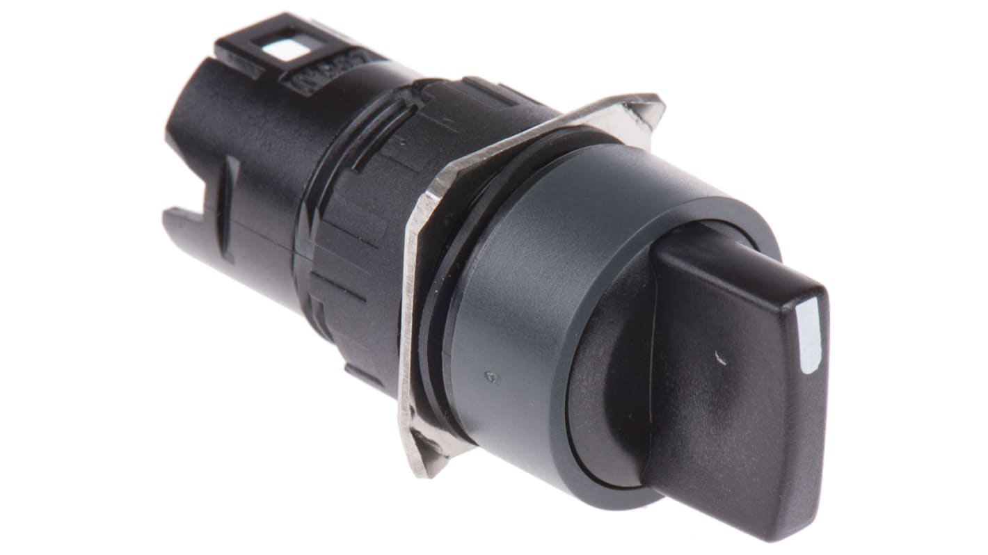Selettore a testa rotonda Schneider Electric Harmony XB6, nero, 2 posizioni, montaggio su foro da 16 mm, grado di protezione IP65.