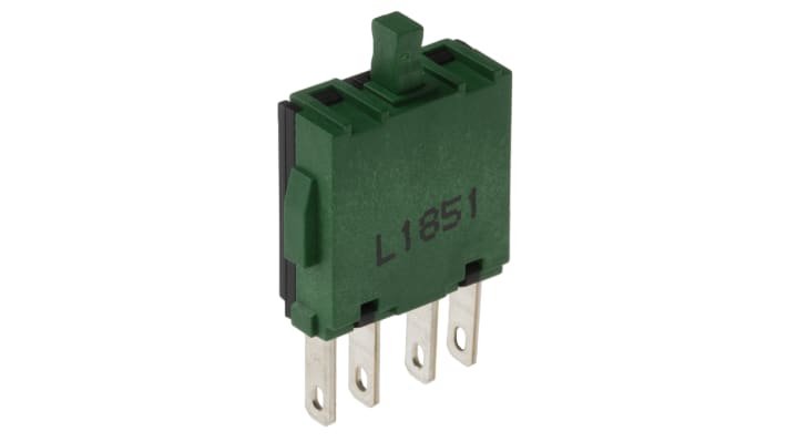Schneider Electric ZB6E1B - Blocco contatti serie Harmony XB6, 1 N/A. Affidabile, IP65, fusibile 6A. Ideale per industria e marine.