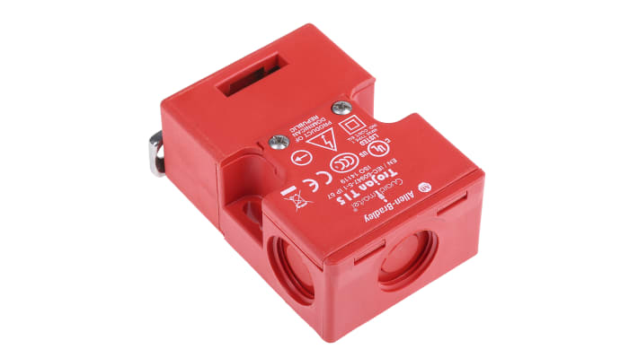 Interruttore di interblocco di sicurezza Allen Bradley Guardmaster 440KT11303, con contatti 2NC, grado di protezione IP67, dimensioni 75 x 52 x 32 mm.