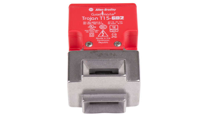 Interruttore di interblocco di sicurezza Allen Bradley Guardmaster 440KT11280, 2NC, IP67, dimensioni 75 x 32 x 52 mm, per tensione fino a 600V.