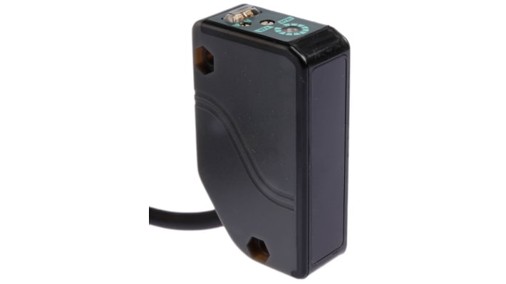 Sensore fotoelettrico Panasonic EQ-34-PN a retroriflessione, rilevamento 100 mm-2 m, IP67, dimensioni 68 x 20 x 40 mm.