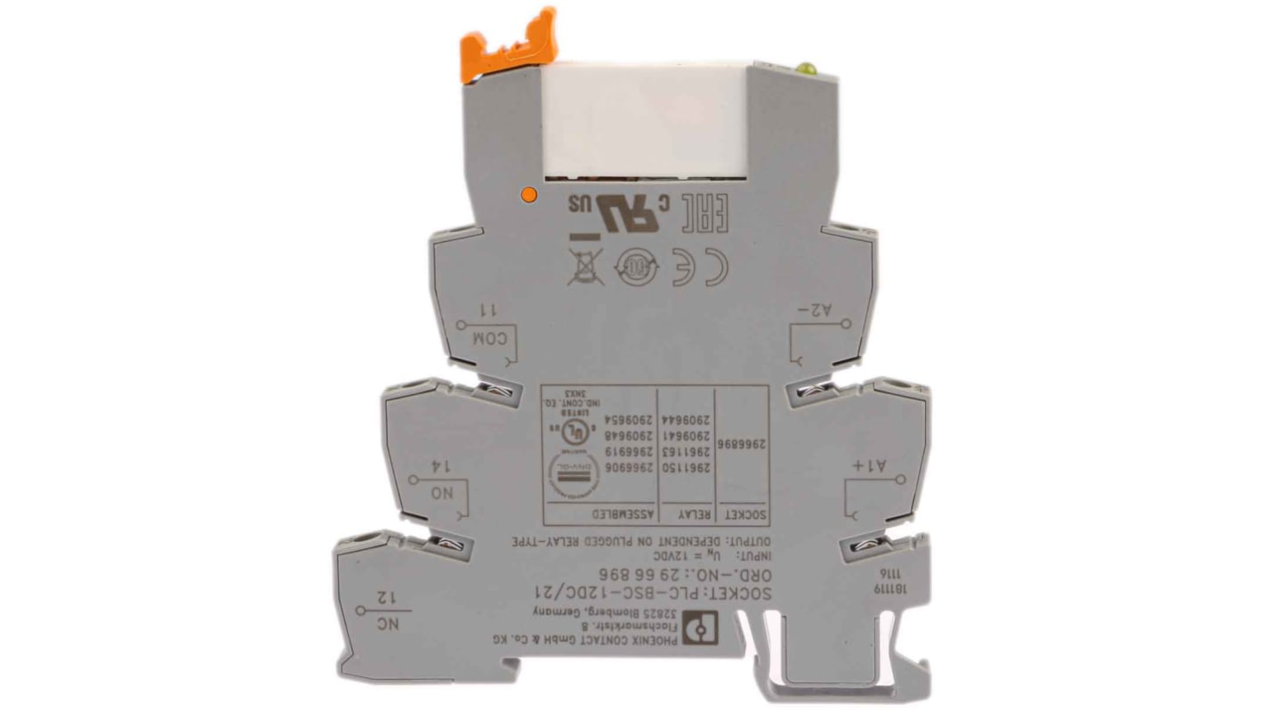 Modulo relè d'interfaccia Phoenix Contact PLC-RSC-12DC/21 12V cc SPDT DIN Guida - 2966906. Ideale per automazione industriale.