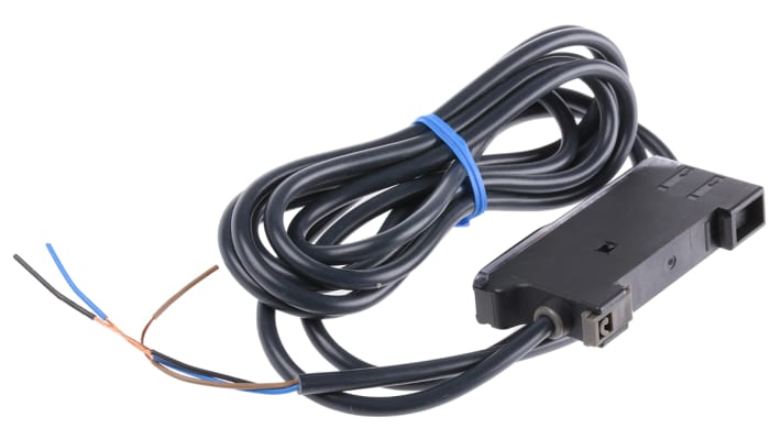 Omron E3X-NA11 2M, sensore a fibra ottica NPN precablato, dimensioni 67,3 x 10 x 31,5 mm, alimentazione 12-24 V c.c.