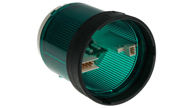 Segnalatore luminoso verde Schneider Electric XVBC2B3, LED costante, IP65, Ø70mm, h 63mm. Ideale per sistemi di protezione macchina, settore edile e gestione del traffico.