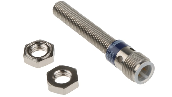 Sensore di prossimità induttivo Telemecanique XS608B1PAM12, M8, rilevamento 2,5 mm, PNP, resistenza IP67. Ideale per applicazioni industriali.