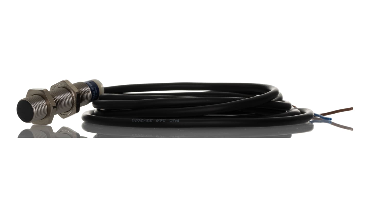 Sensore di prossimità induttivo M12 Telemecanique Sensors XS612B1MAL2 - Rilevamento 4 mm, uscita PNP, IP69K. Per applicazioni industriali.