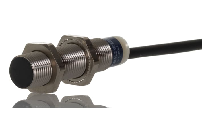 Sensore di prossimità induttivo M12 Telemecanique Sensors XS612B1MAL2 - Rilevamento 4 mm, uscita PNP, IP69K. Per applicazioni industriali.