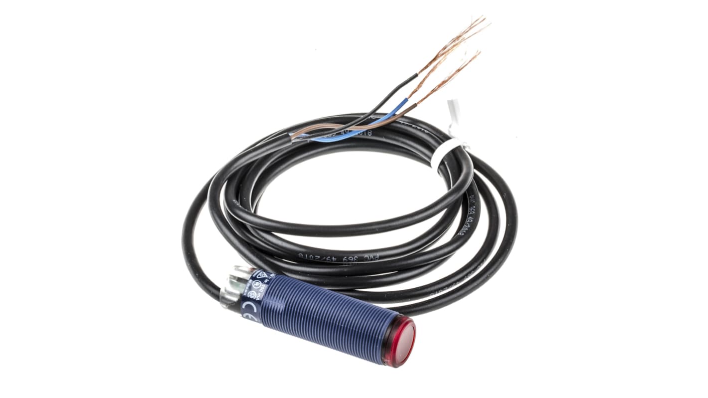 Sensore fotoelettrico cilindrico Telemecanique XUB0APSNL2 - Multimodale, rilevamento 120 mm → 15 m, uscita PNP - Ideale per industria, alimentare e imballaggio.