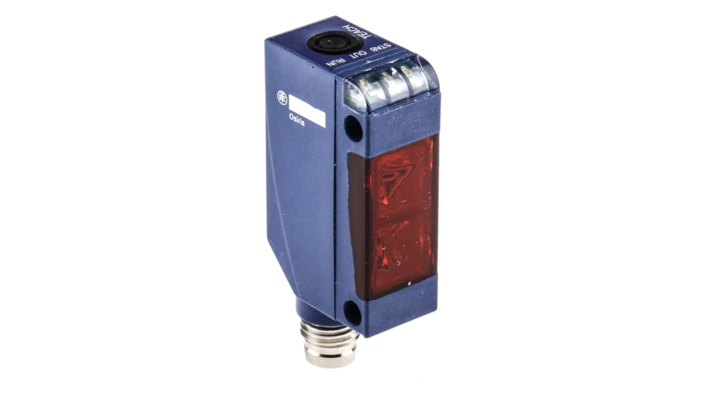 Sensore fotoelettrico rettangolare Telemecanique Sensors XUM0APSAM8, rilevamento da 100 mm a 10 m, uscita PNP, IP67.