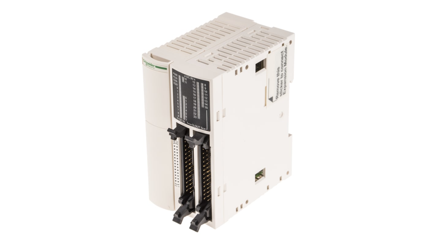 Modulo logico Schneider Electric TWDLMDA40DTK, 16 uscite, alimentazione 24 V c.c., montaggio su guida DIN, dimensioni 90 x 47,5 x 70 mm.