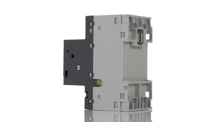 Interruttore automatico motore ABB 1SAM250000R1004 MS116-0.63, 3 poli, 630 mA, protezione fino a 7,5 kW, dimensioni 90 x 45 x 80,1 mm.