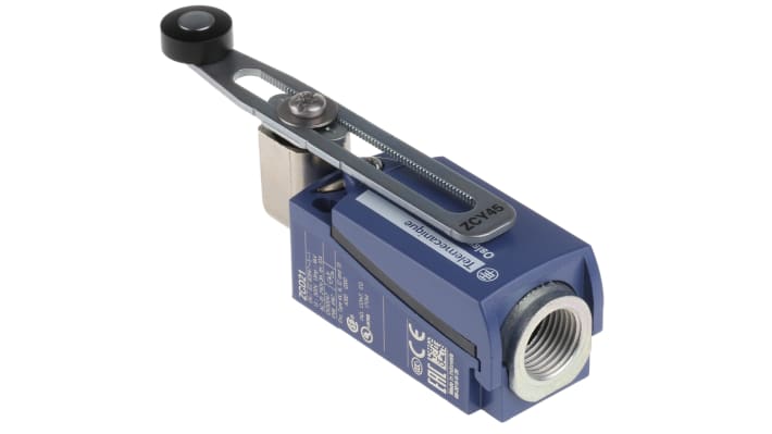 Interruttore di fine corsa Telemecanique Sensors XCKD2145P16, leva NO/NC, dimensioni 31mm x 65mm x 30mm, grado di protezione IP66.