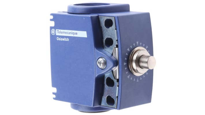 Interruttore di fine corsa Telemecanique Sensors XCKT2110P16, stantuffo NO/NC, 240V, 10A, IP66/IP67, dimensioni 58mm x 51mm x 30mm.