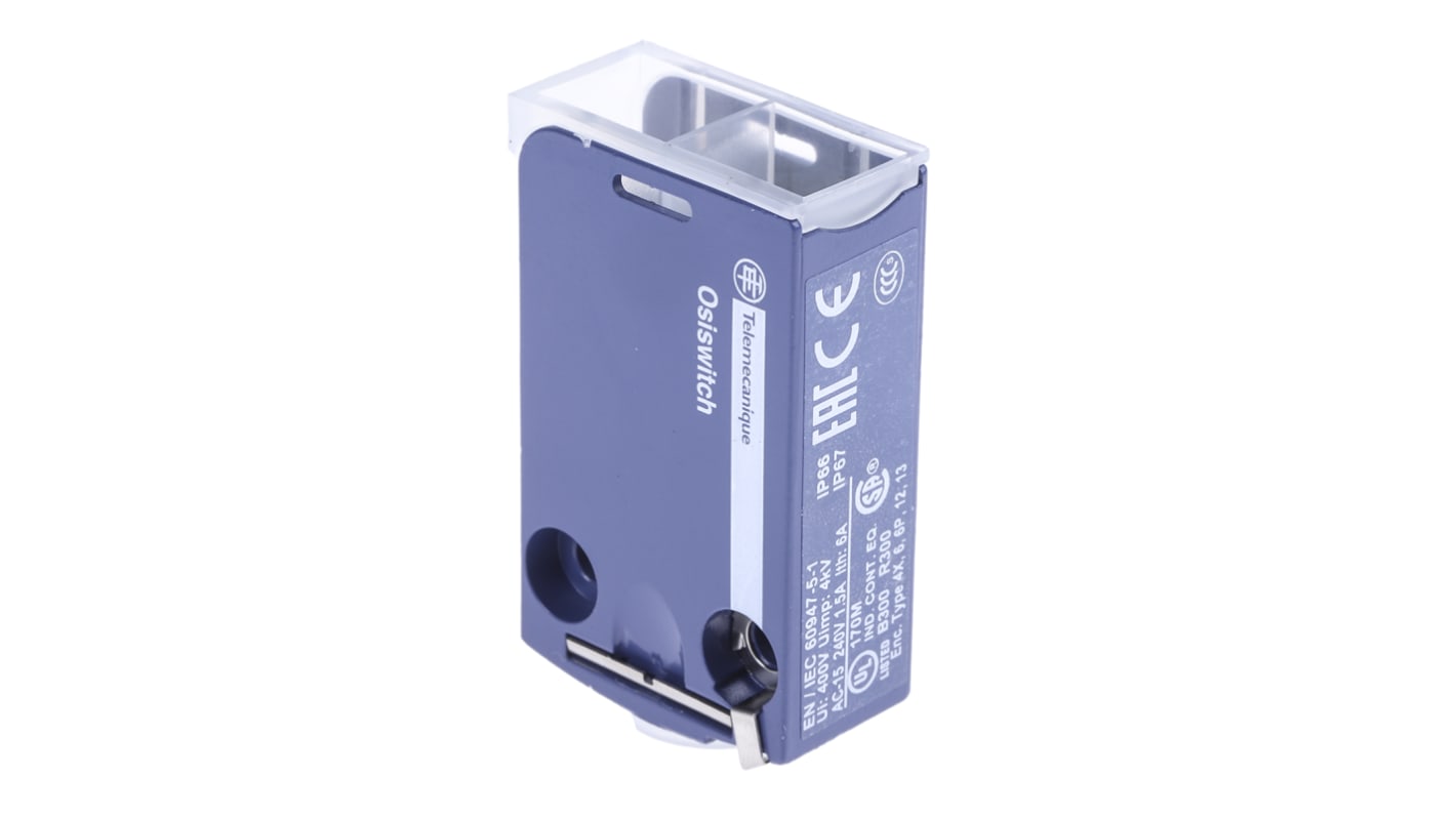 Interruttore di fine corsa Telemecanique Sensors ZCMD25, configurazione NO/NC, grado di protezione IP66/IP67, dimensioni 30x50x16 mm.