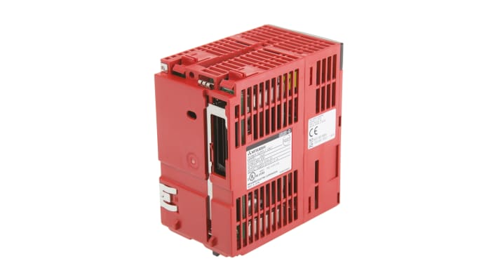 Alimentatore PLC Mitsubishi Electric Q63P, ingresso 24 V c.c., uscita 5 V c.c., corrente 6 A, dimensioni 55,2 x 98 x 90 mm.