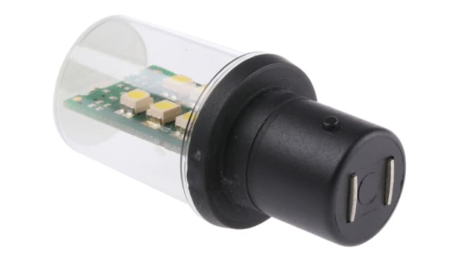 Lampadina Schneider Electric DL1BDM1 per applicazioni industriali, Ø 50 mm, IP65, segnalazione fissa o lampeggiante, 230 V.
