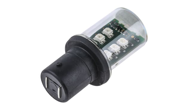 Lampadina Schneider Electric DL1BKB4, torretta segnalazione IP65, diametro 50 mm, 6 colori luce, design modulare.
