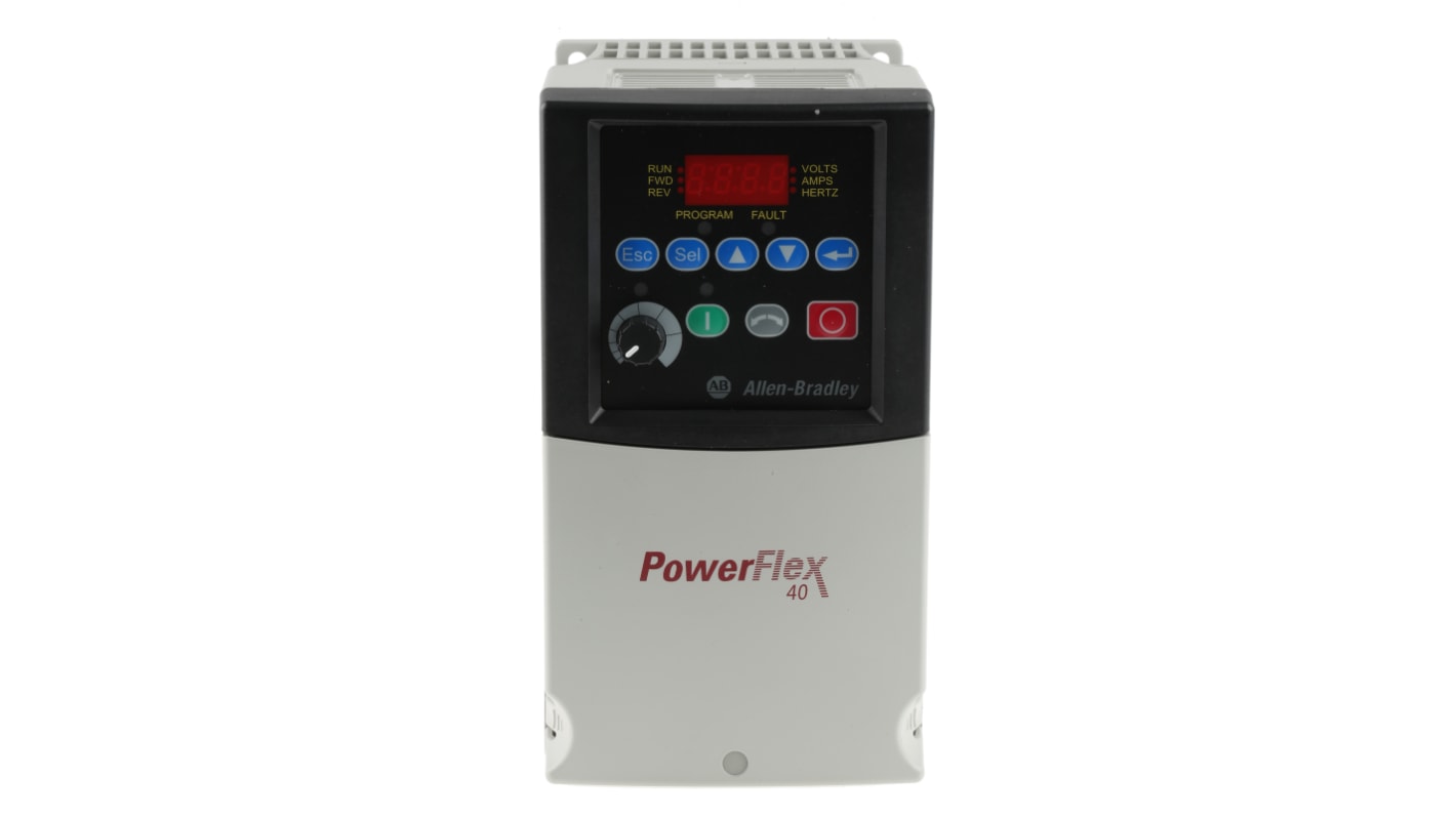 Allen Bradley 22B-D6P0N104, inverter trifase 2,2 kW, 400 V, interfaccia Ethernet, dimensioni 180x100x136 mm.