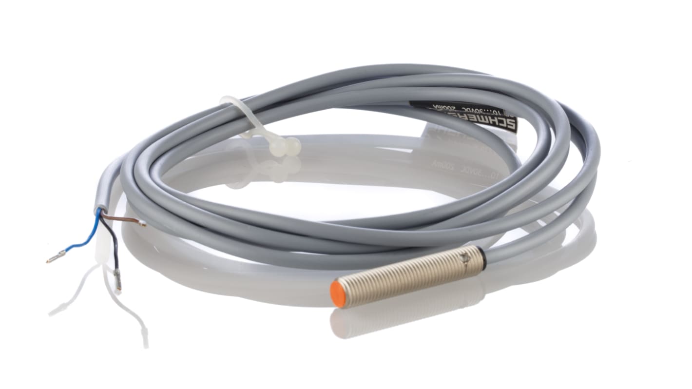 Schmersal IFL-2-8M-10P, sensore di prossimità induttivo PNP cilindrico M8, rilevamento 2 mm, IP67, alimentazione 10-30 V c.c.
