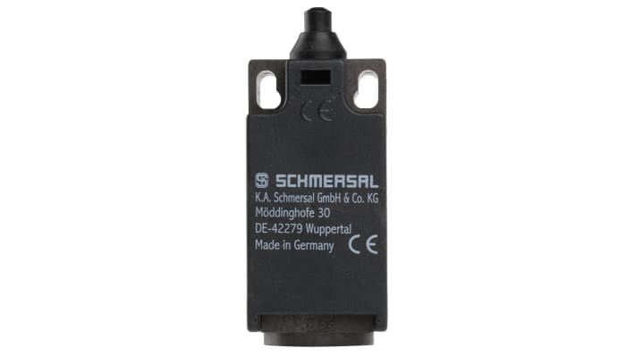 Interruttore di fine corsa Schmersal ZS 236-11Z, stantuffo NO/NC, IP67, 230V, 10A, dimensioni 61.5mm x 30mm x 30mm.