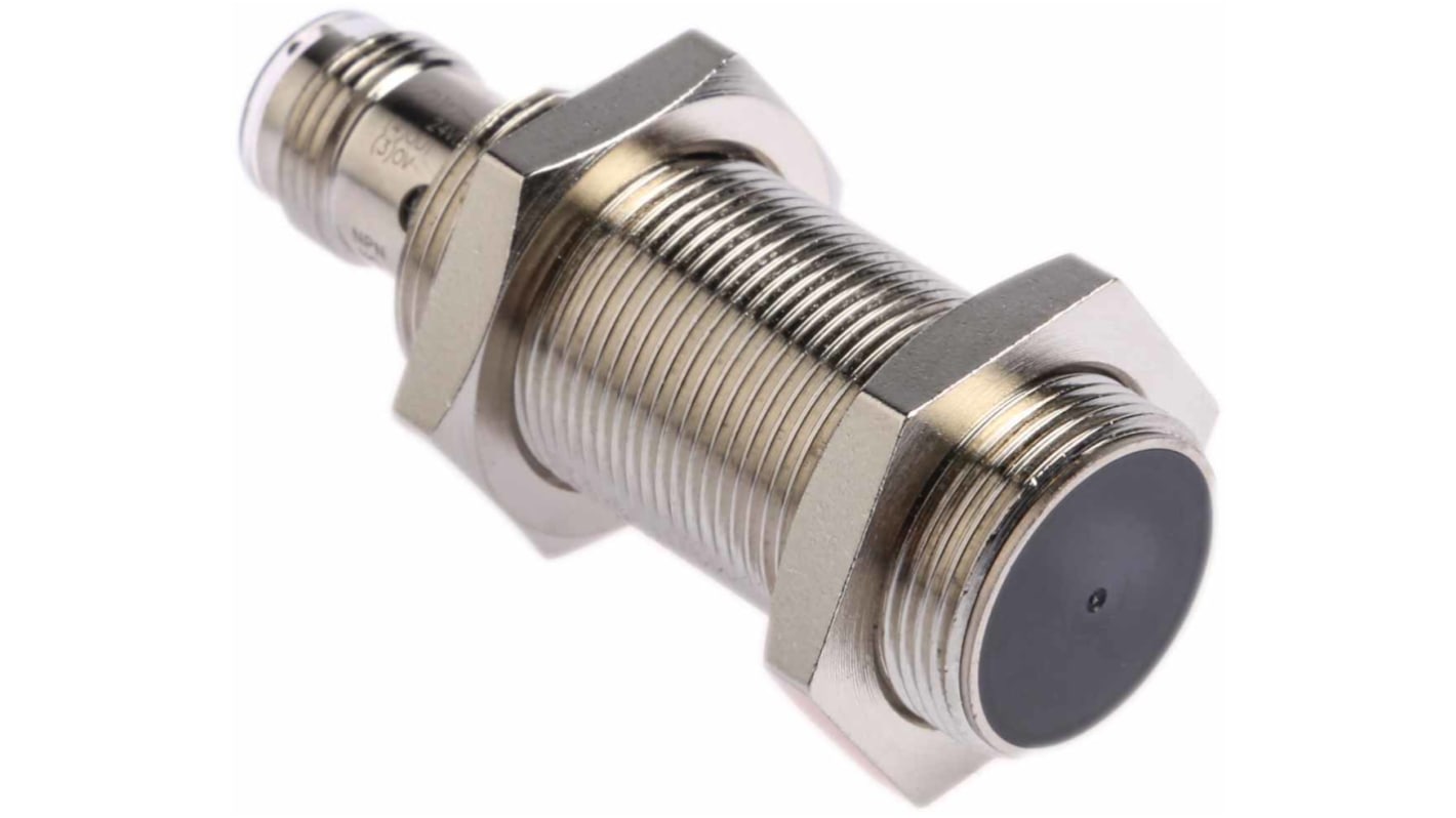 Sensore di prossimità cilindrico NPN Omron E2AM18KS08M1C1, M18 x 1, rilevamento 8 mm, IP67, alimentazione 12-24 V c.c.