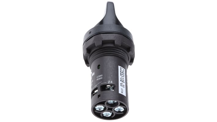 Selettore a 2 posizioni ABB C2SS2-10B-20, attuatore a bloccaggio, diametro foro 22 mm, protezione IP66, colore nero.
