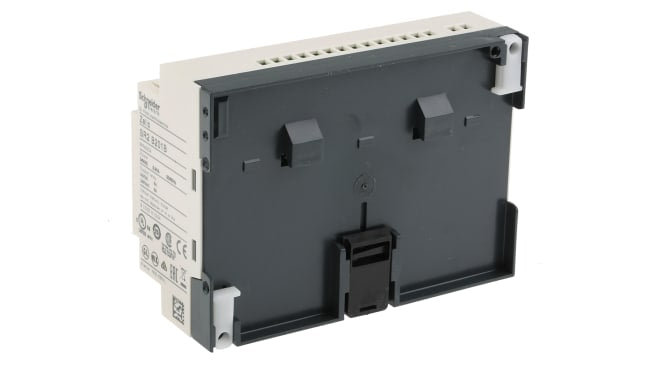 Modulo logico Schneider Electric SR2B201B Zelio Logic con 12 ingressi, 8 uscite e display LCD retroilluminato. Ideale per automazione industriale.