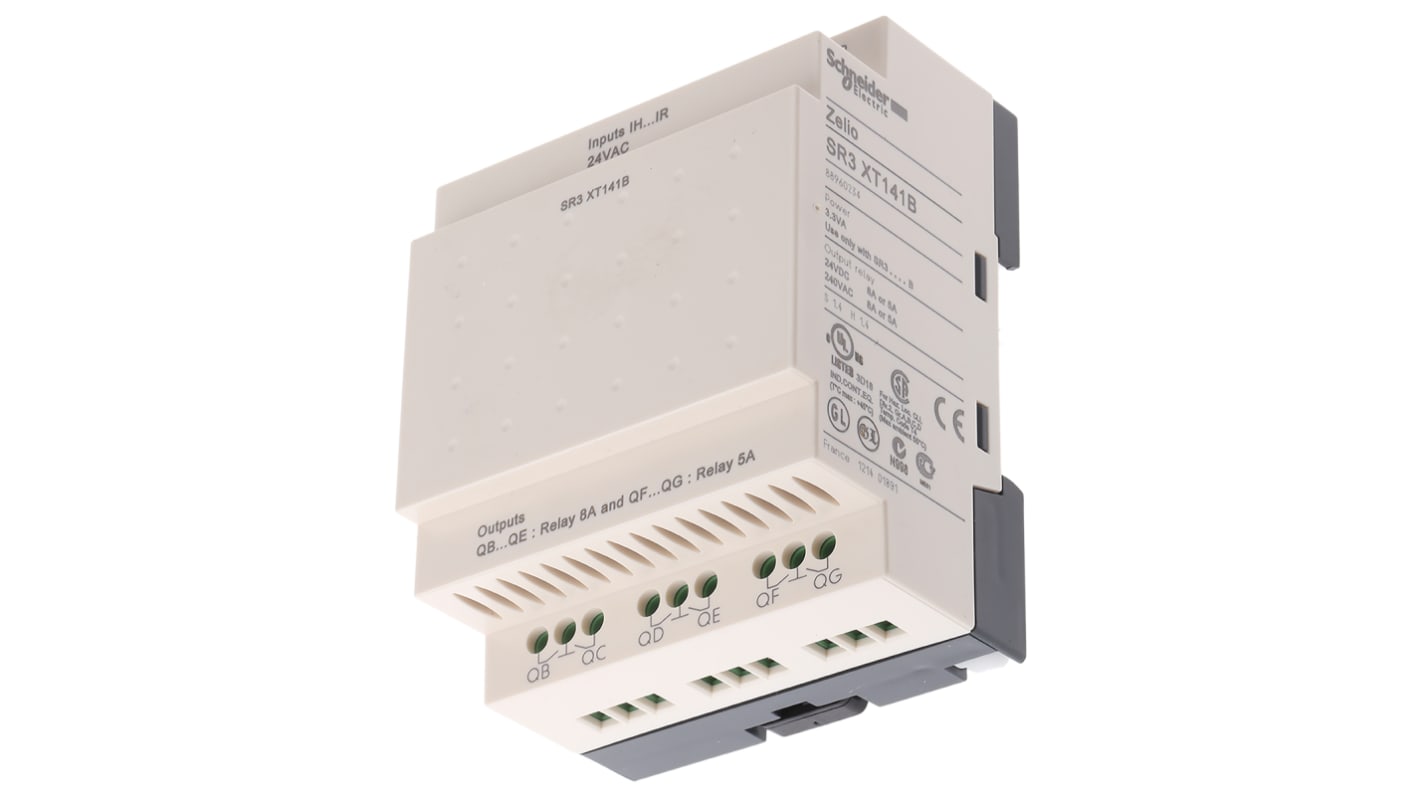Modulo I/O Zelio Logic SR3XT141B, 8 ingressi, 6 uscite, Schneider Electric - Controllo remoto e locale per automazione industriale.