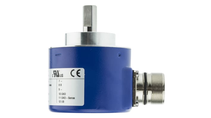 Encoder incrementale Baumer GI355.070R015, 500 impulsi/giro, tecnologia ottica, IP54, 10 mm albero, M23.