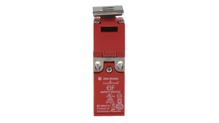 Interruttore di interblocco di sicurezza a chiave Allen Bradley Guardmaster 440K-E33040, IP67, 1NC/1NA, dimensioni 75x25x29 mm.