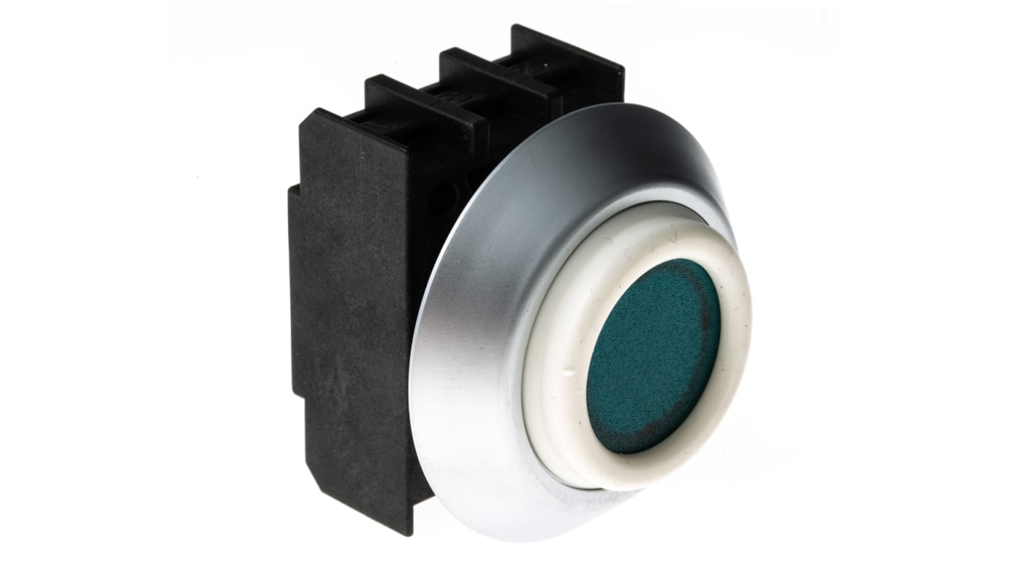 Attuatore pulsante Schmersal NDL GN, verde, diametro foro 22mm, illuminato, IP69K, per applicazioni igieniche. Montaggio con cacciavite.