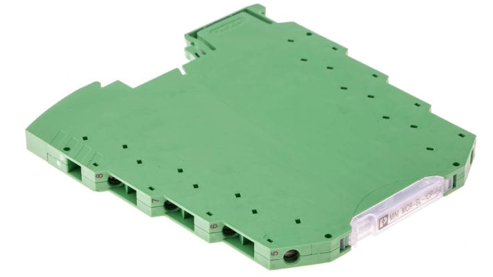 Phoenix Contact 2864419, isolatore passivo per segnali 0-20mA, montaggio su guida DIN, larghezza 6,2mm, certificato ATEX.