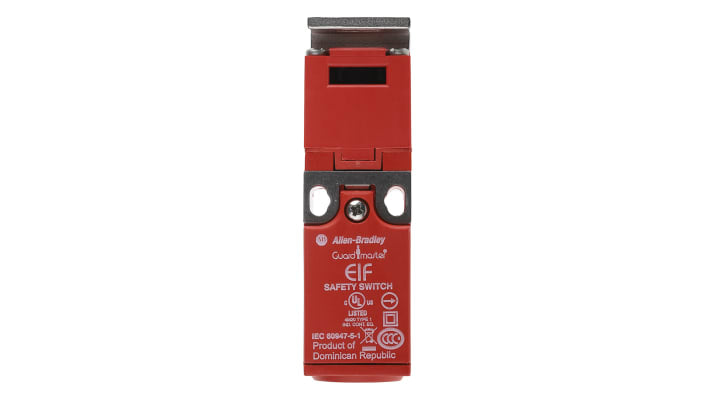 Interruttore di interblocco di sicurezza Allen Bradley Guardmaster 440K-E33041, 2NC, IP67, dimensioni 75mm x 25mm x 29mm.