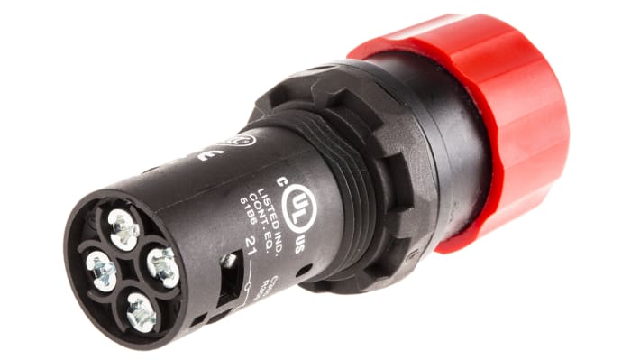 Pulsante di arresto di emergenza ABB CE3T-10R-11, montaggio a pannello, diametro 22.5 mm, colore rosso, contatto SPDT.