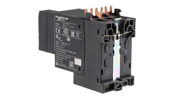 Blocco invertitore contattore Schneider Electric LU2MB0BL per Serie TeSys U - 38A, 24V CC - Ideale per controllo motori in retromarcia.