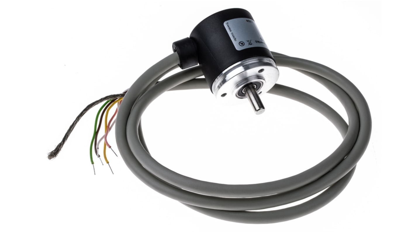Encoder incrementale Baumer BDK 16.24K100-L5-5, 100 impulsi/giro, uscita HTL, flangia Synchro, diametro albero 5mm.