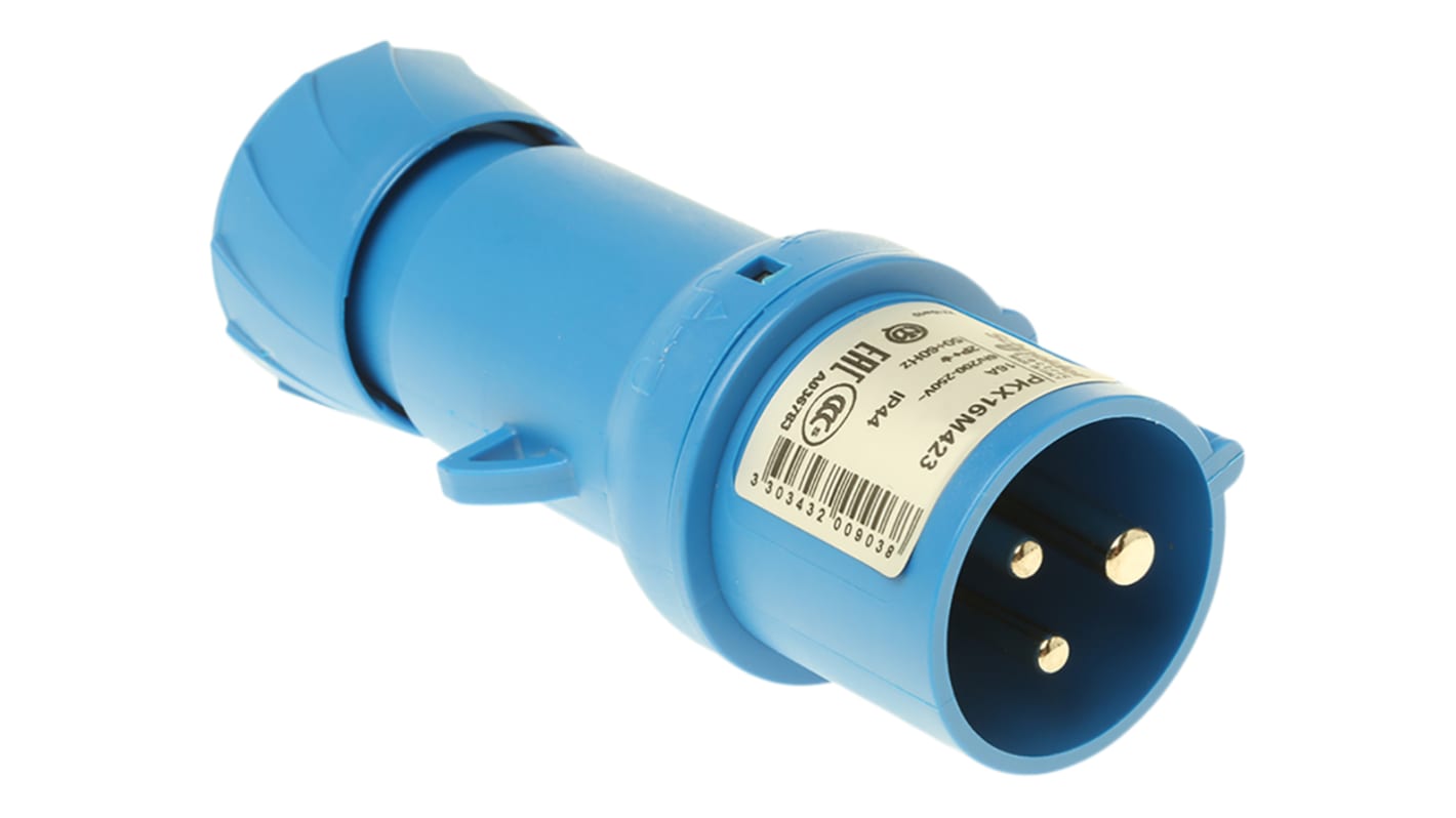 Connettore maschio industriale Schneider Electric PKX16M423, 16A, IP44, per applicazioni industriali. Resistente, affidabile e facile da collegare.
