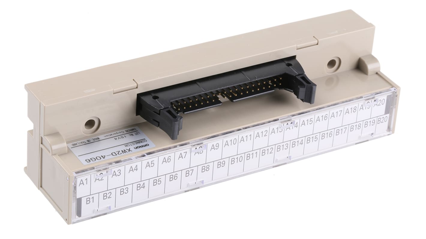 Morsettiera Omron XW2D40G6.3 per Serie CJ1M, progettata per connessioni sicure in applicazioni industriali.