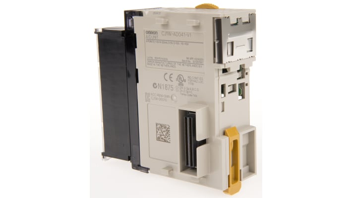 Omron CJ1W-AD041, modulo I/O analogico per PLC SYSMAC, 4 ingressi, risoluzione 12 bit, dimensioni 90 x 31 x 89 mm.