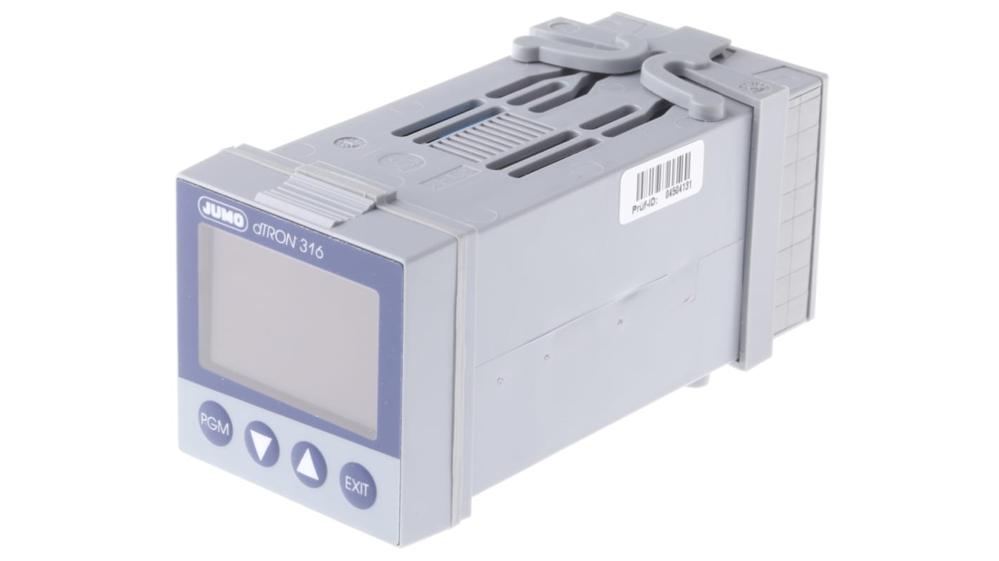 Termoregolatore PID Jumo 703041/181-000-23/000, 48x48 mm, 110-240 V, 4 uscite, grado di protezione IP65, interfaccia Profibus DP.