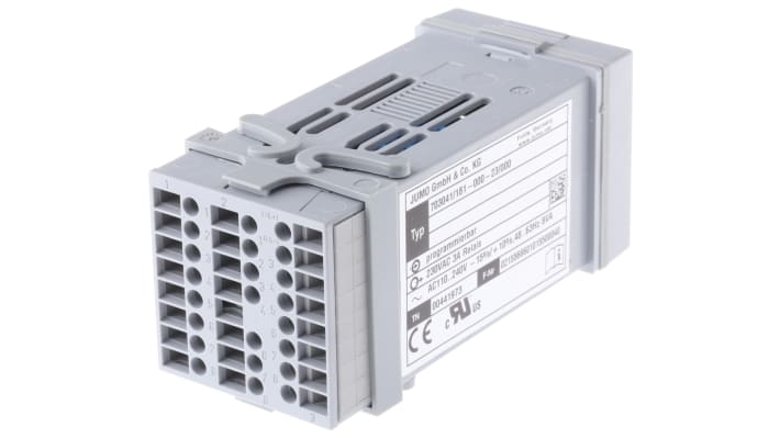 Termoregolatore PID Jumo 703041/181-000-23/000, 48x48 mm, 110-240 V, 4 uscite, grado di protezione IP65, interfaccia Profibus DP.