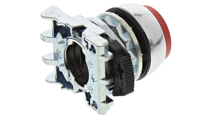 Pulsante SPST Allen Bradley 800FM-E4MX01 A, rosso, montaggio a pannello, diametro foratura 22mm, protezione IP66.